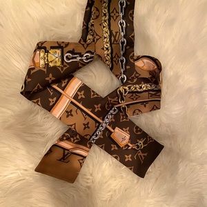 Louis Vuitton Monogram Bandeau Skinny Scarf
